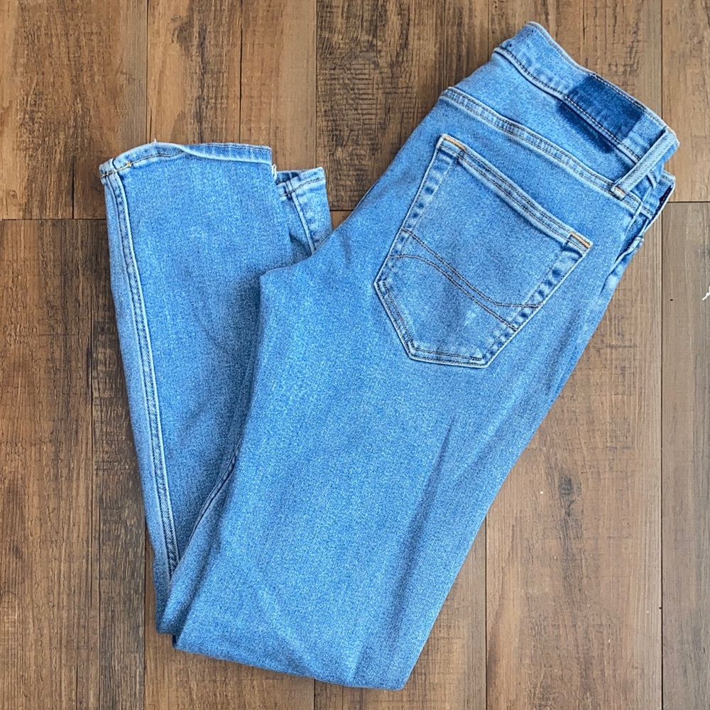 Hollister Medium Blue Slim Straight Jeans